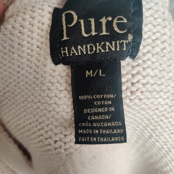 Handknit Cotton Patchwork Cardigan - Picture 4 of 7